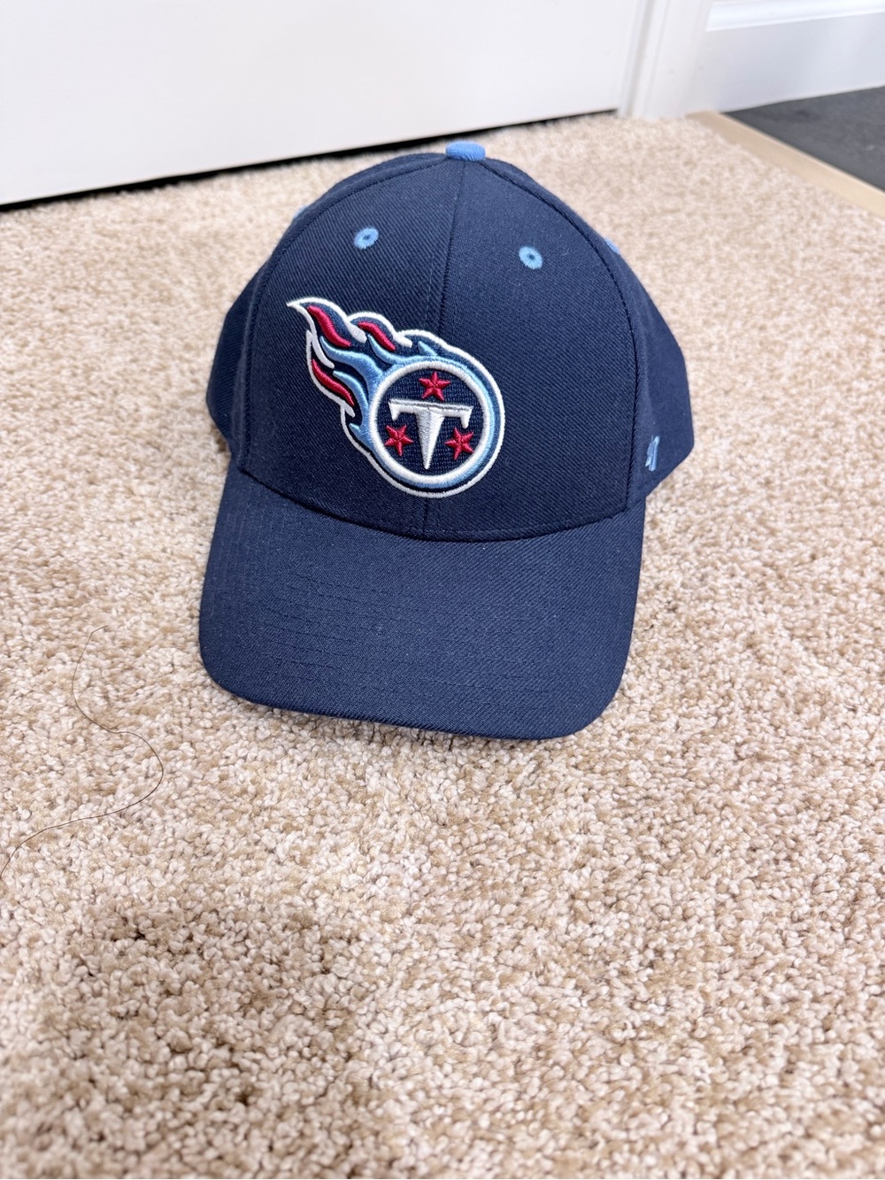 Tennessee Titans NFL Football Adjustable Hat Navy Blue Logo Wool Blend One Size
